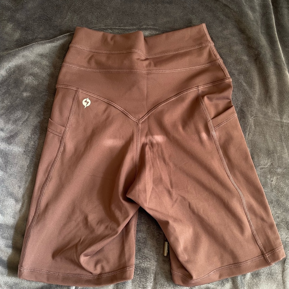 NWOT POPFLEX tie waste biker shorts